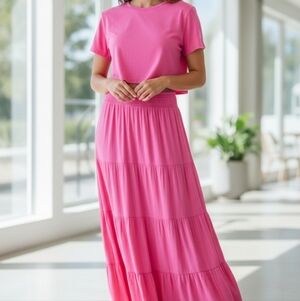 Wishlist Vibrant Pink Maxi Skirt